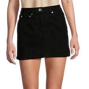 Gianni Bini Remi Coated High Rise Mini Denim Skirt size 10